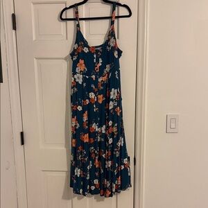 Torrid Blue Floral Midi Dress